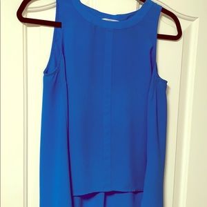 Blue sleeveless top